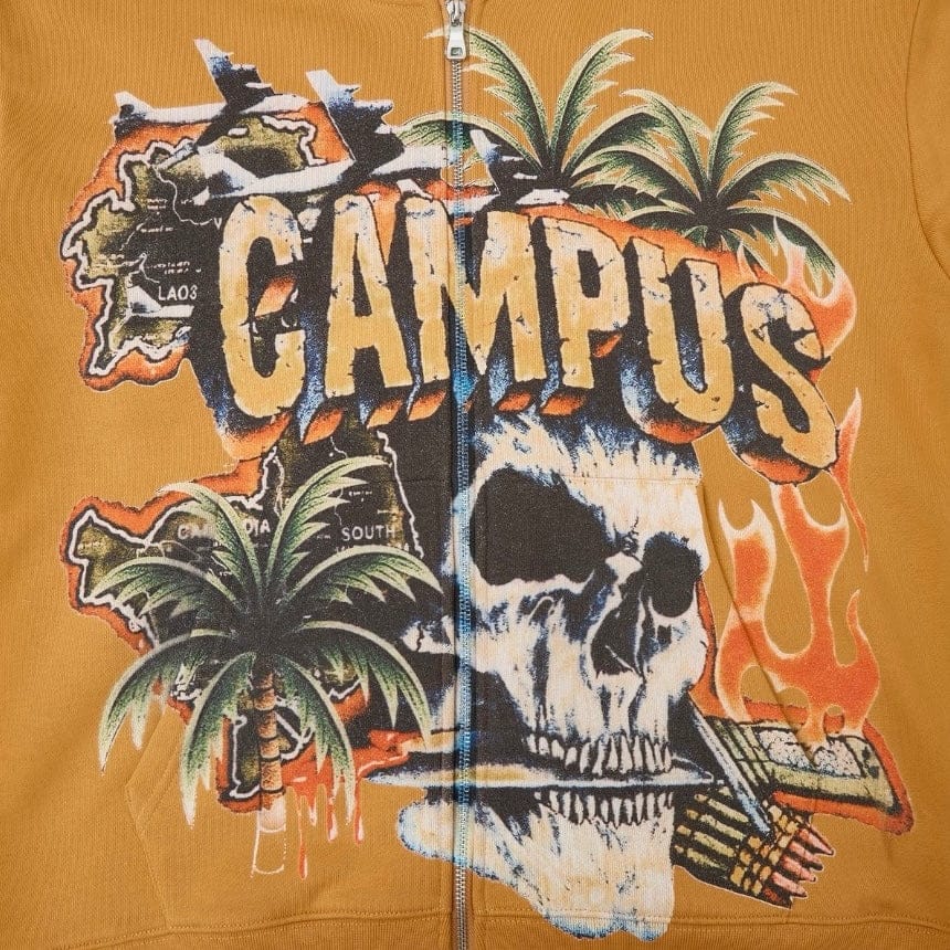 Campus Goods Peacekeeper Zip Up Hoodie (Orange) CG-H25-042 - Image 9