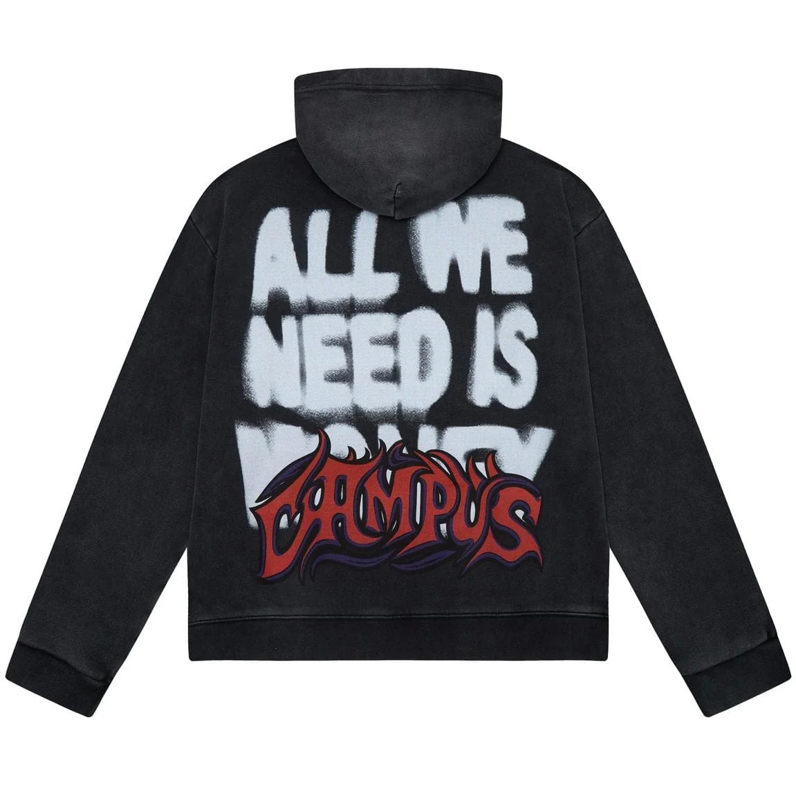 Campus Goods Void Zip Up Hoodie (Black) CG-S26-051 - Image 2