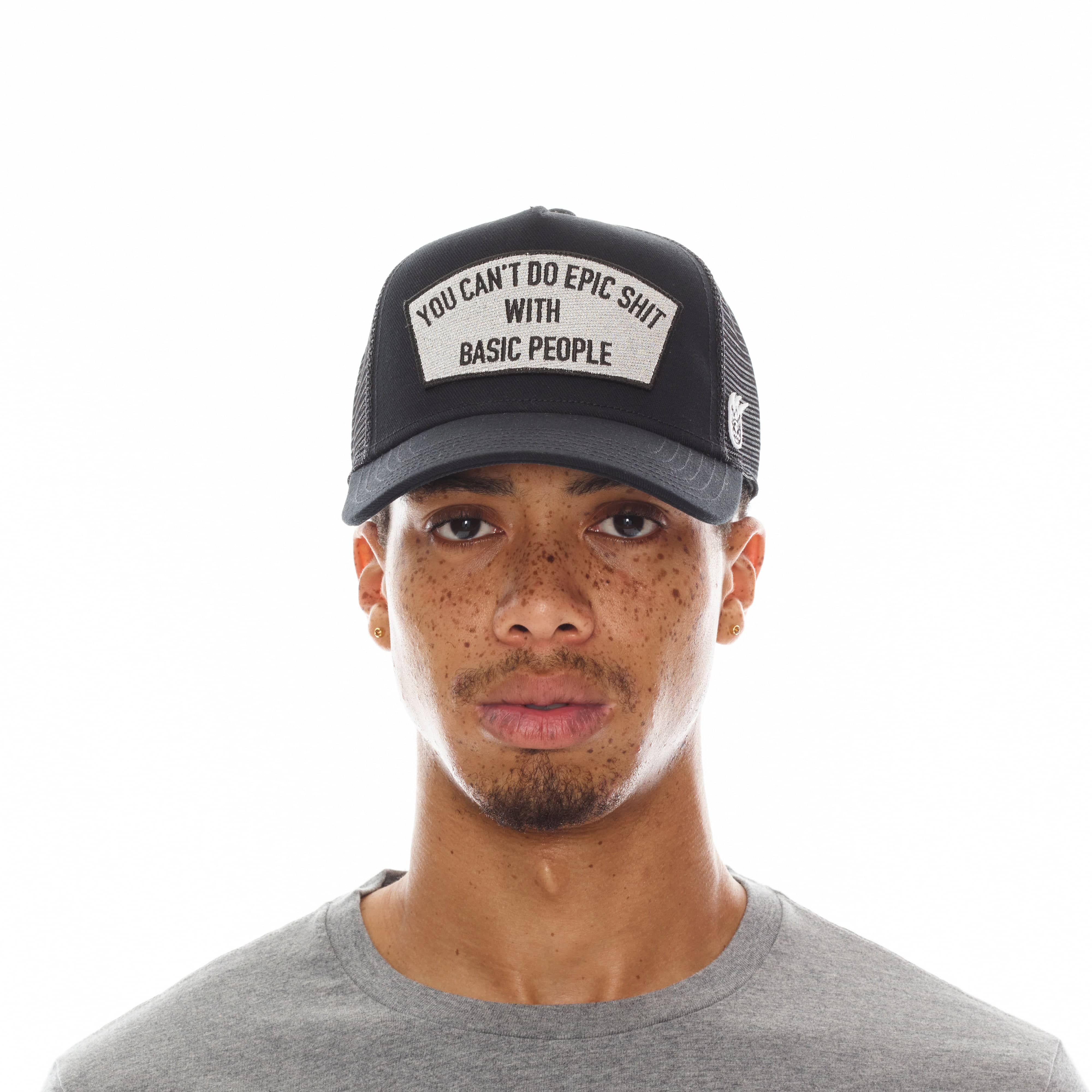 Can’t Do Epic Sh*t Trucker Hat – Black, Mesh Back, Curved Visor