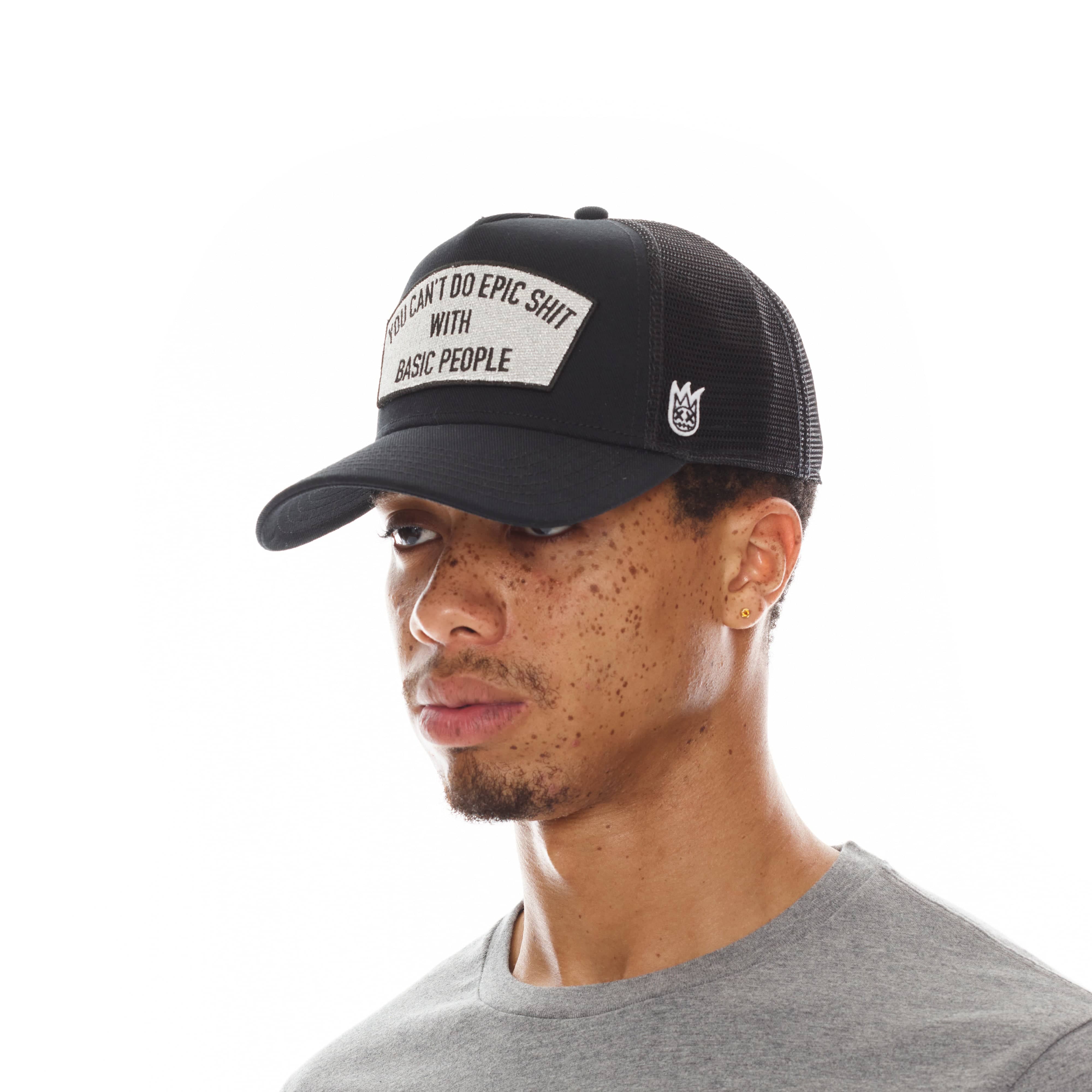 Can’t Do Epic Sh*t Trucker Hat – Black, Mesh Back, Curved Visor - Image 2