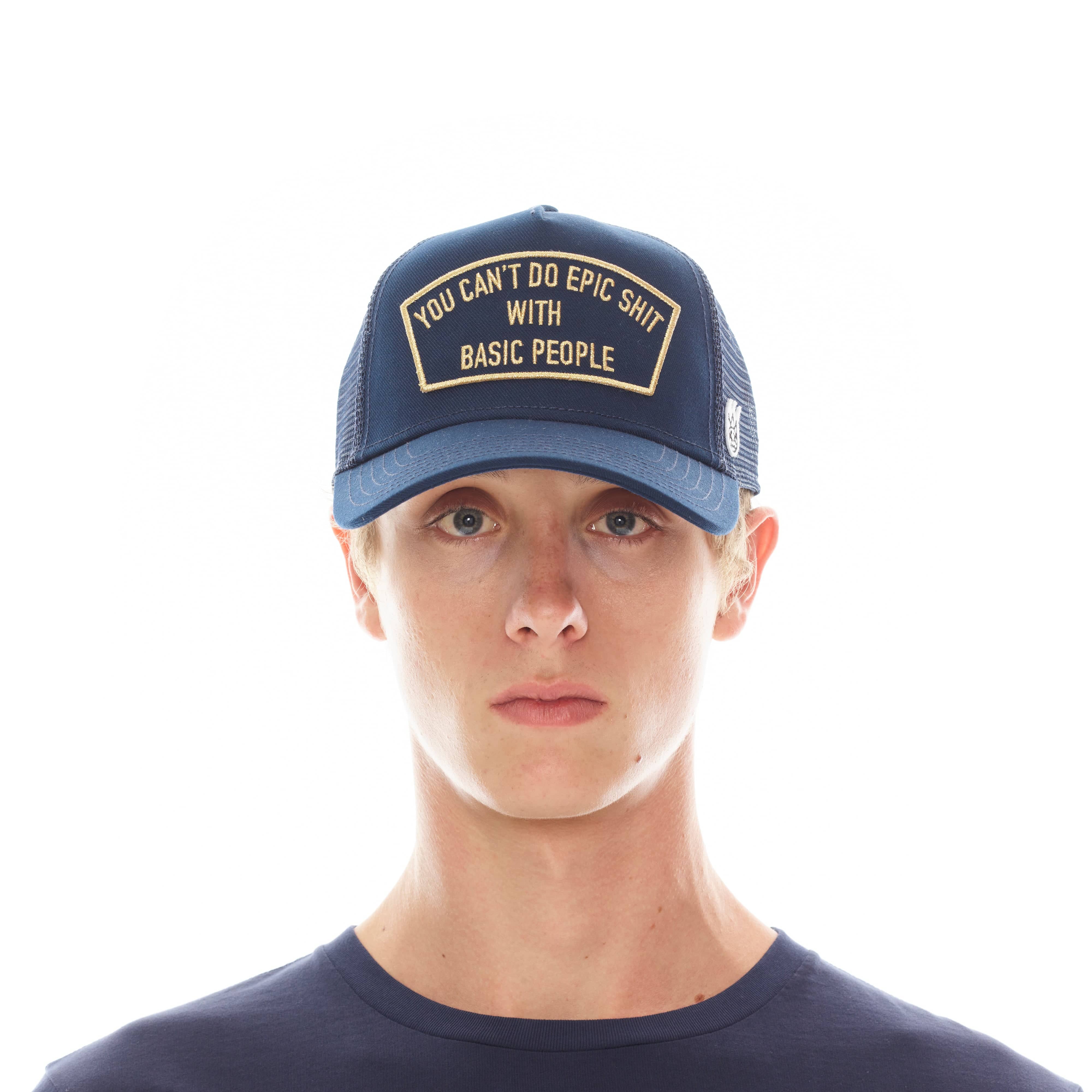 Can’t Do Epic Sh*t Trucker Hat – Navy, Mesh Back, Curved Visor
