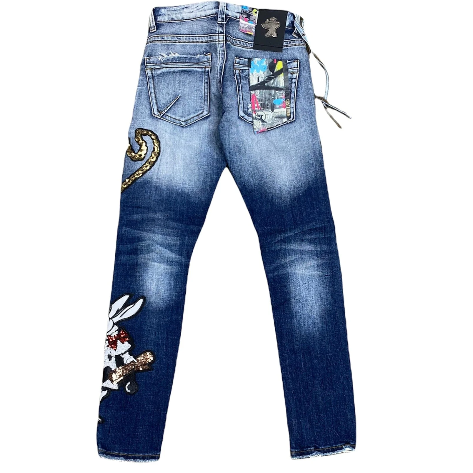Cast Iron Woven Denim Jean (Indigo) CI-WB-001 - Image 4