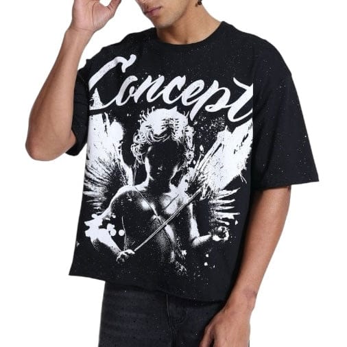 Concept La Angel Forever Boxy Tee (Black) CONT_19 - Image 3