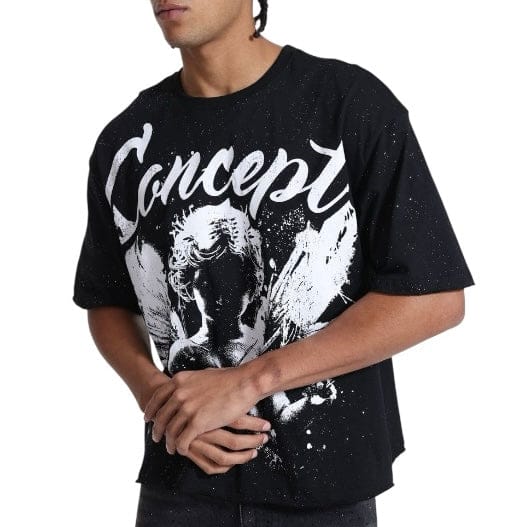 Concept La Angel Forever Boxy Tee (Black) CONT_19 - Image 5