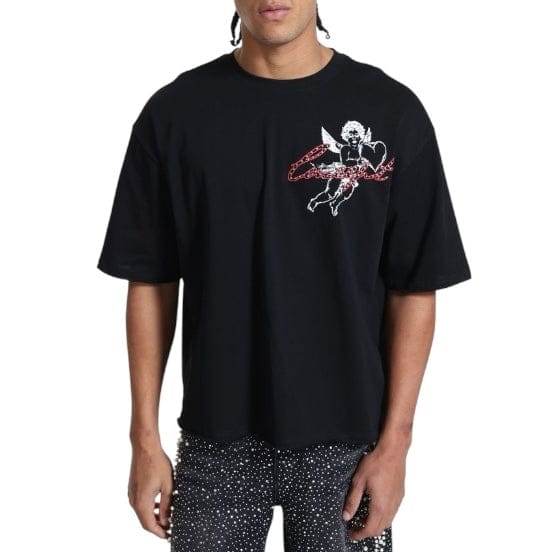 Concept La Angel Heart Boxy Tee (Black) CONT_18 - Image 3