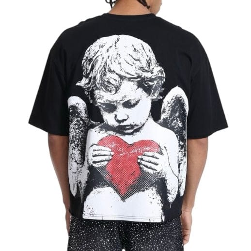 Concept La Angel Heart Boxy Tee (Black) CONT_18 - Image 4