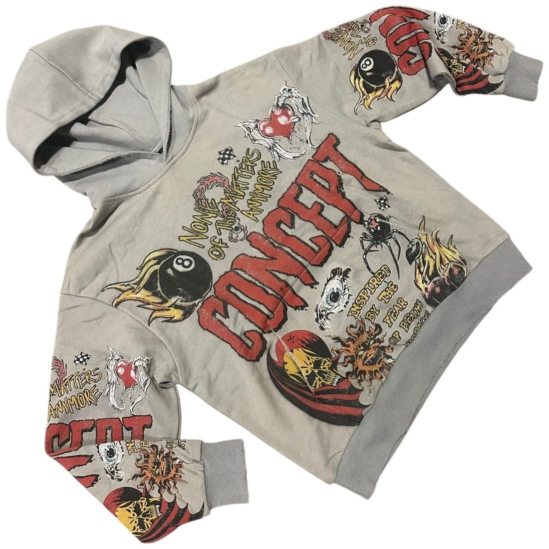Concept La Graffiti Hoodie (Grey) CHOODY-GRY14 - Image 2