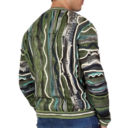 Coogi Melbourne Crewneck (Olive Multi) C24205 - Image 2