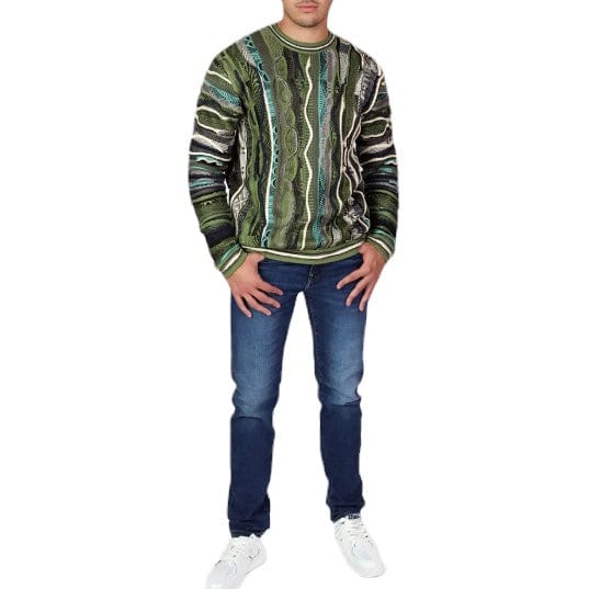 Coogi Melbourne Crewneck (Olive Multi) C24205 - Image 3