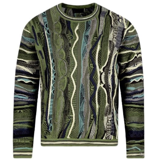 Coogi Melbourne Crewneck (Olive Multi) C24205 - Image 5