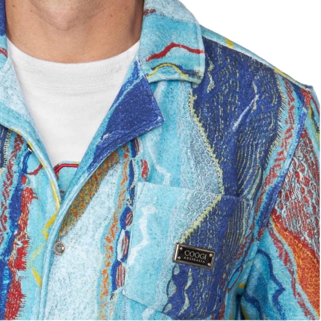 Coogi Oceanport Terry Short Sleeve Sleeved Shirt (Multi Brights) CG-KT-019 - Image 2