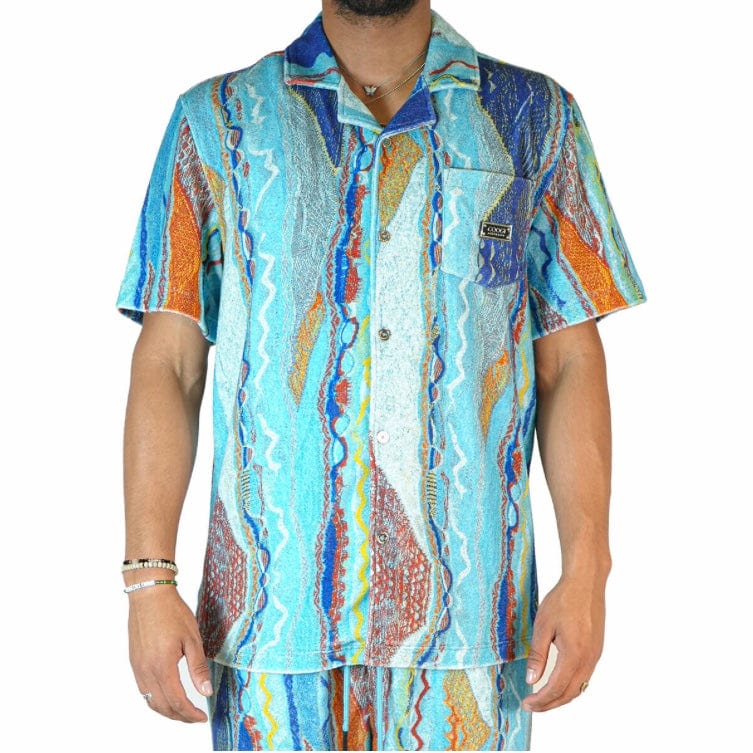 Coogi Oceanport Terry Short Sleeve Sleeved Shirt (Multi Brights) CG-KT-019 - Image 5