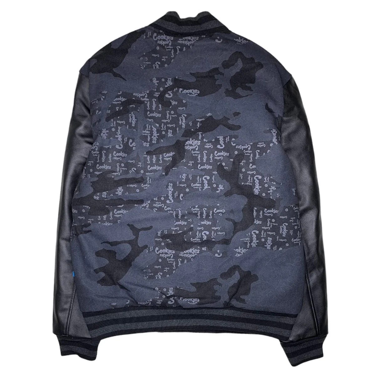Cookies Across The Board Melton Wool Letterman Jacket (Black) 1562O6497 - Image 3