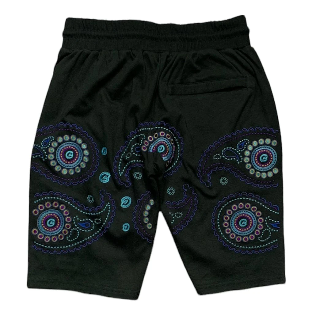 Cookies Casablanca Interlock Jersey Sweat Shorts (Black/Blue) 1557B5875 - Image 2