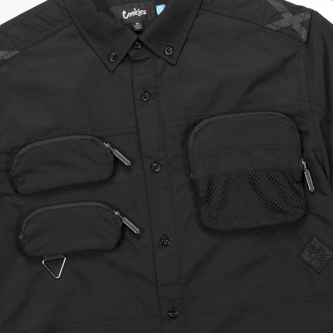 Cookies Key Largo SS Woven Shirt (Black) CM232WST03 - Image 2