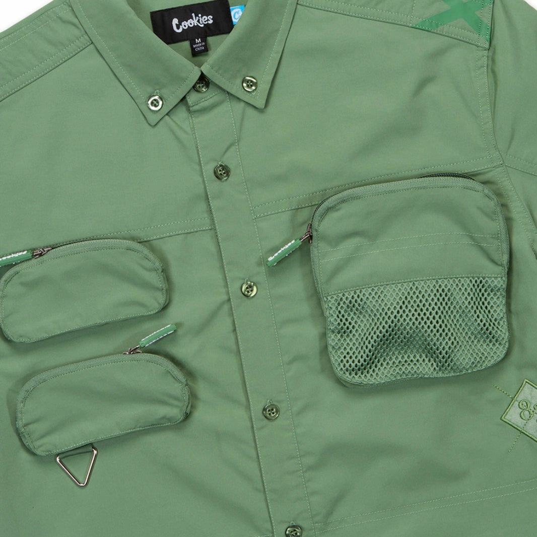 Cookies Key Largo SS Woven Shirt (Light Olive) CM232WST03 - Image 3
