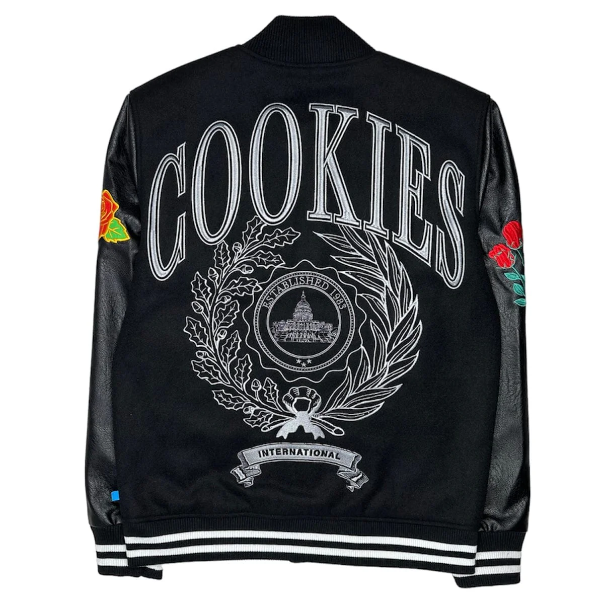 Cookies Pack 12 Letterman Wool Jacket (Black) CM233OLC02 - Image 2