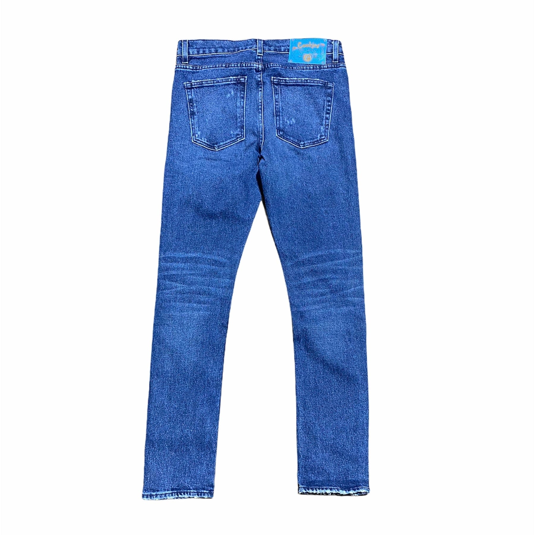 Cookies Skinny Fit 5 Pocket Denim Jeans (Medium Blue Wash) 1550B4863 - Image 2