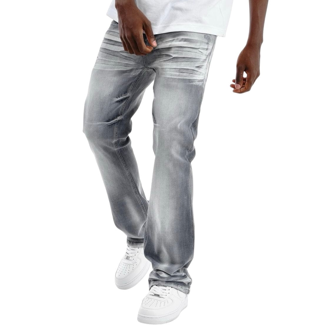 Copper Rivet Flare Fit Denim Jean (Gray) 533018-GY - Image 2
