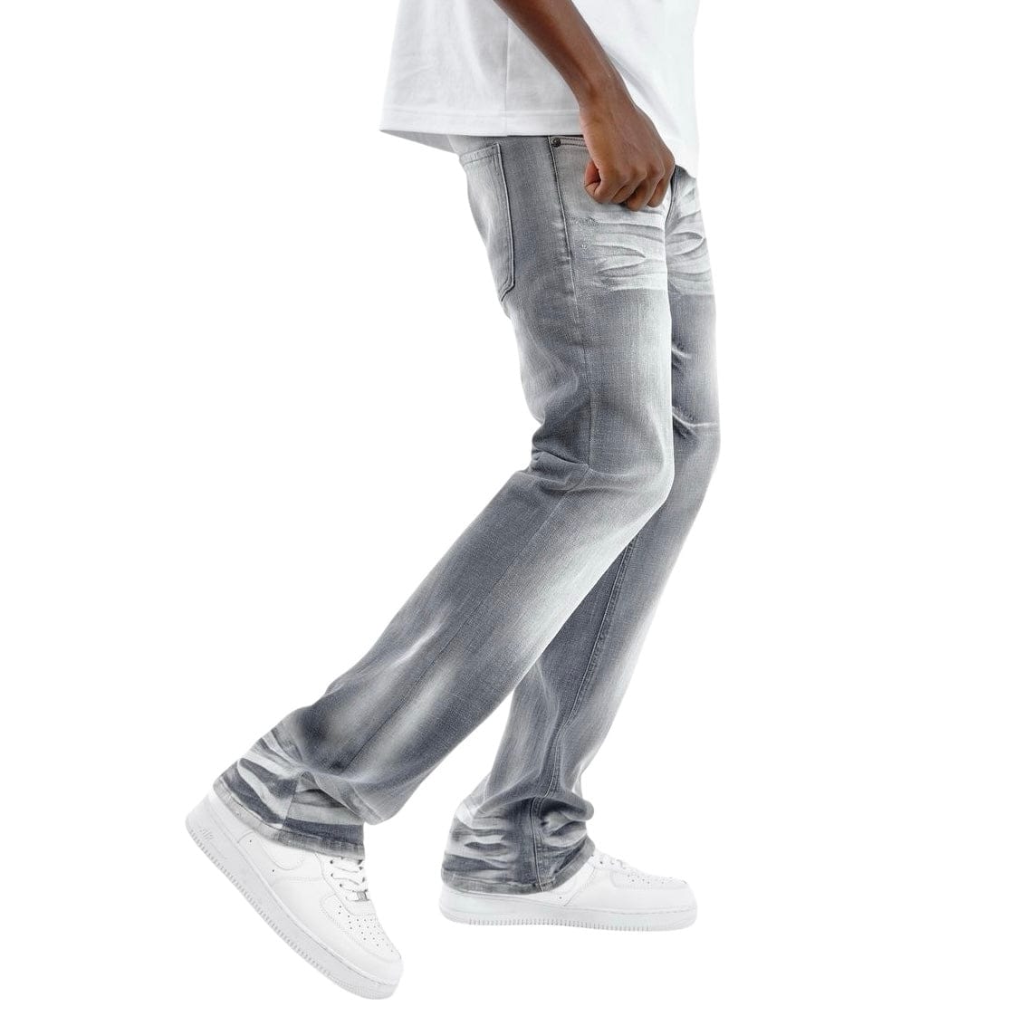 Copper Rivet Flare Fit Denim Jean (Gray) 533018-GY - Image 4