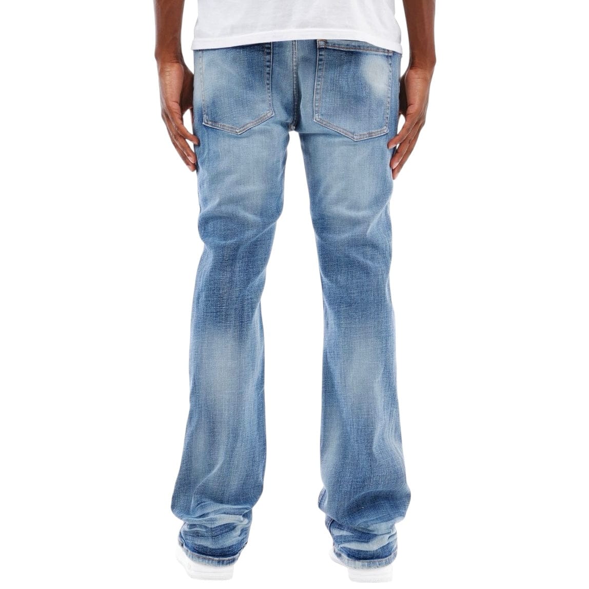 Copper Rivet Flare Fit Denim Jean (Light Sand Blue) 533018-LSB - Image 5