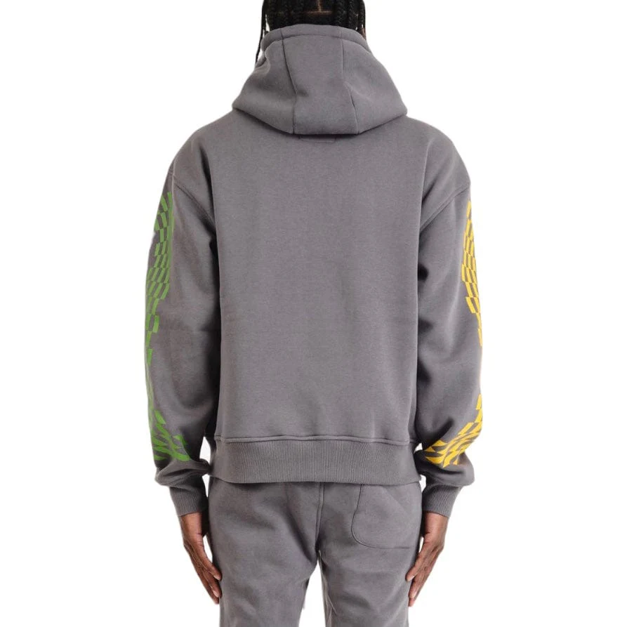 Copper Rivet Racing Cropped Hoodie (Grey) 431083-GY - Image 3