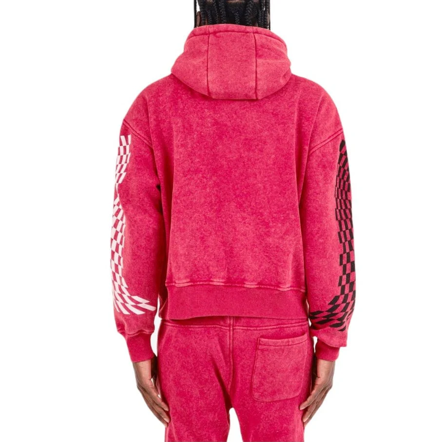 Copper Rivet Racing Cropped Hoodie (Red) 431083-RD - Image 5