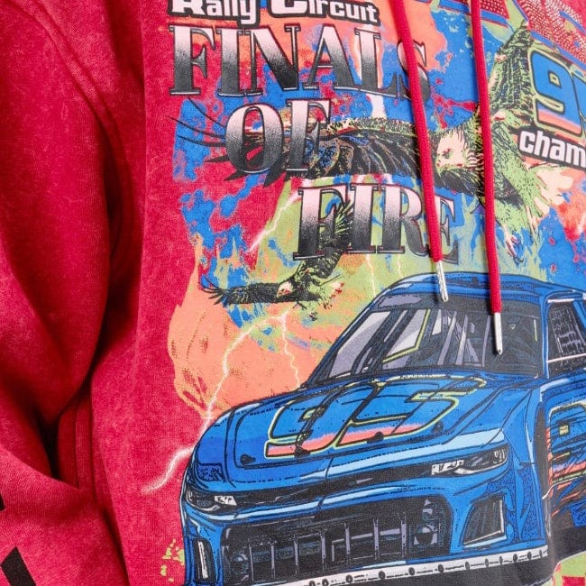 Copper Rivet Racing Cropped Hoodie (Red) 431083-RD - Image 7