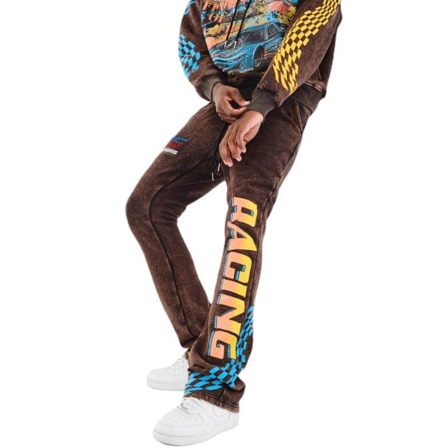 Copper Rivet Racing Stacked Pants (Black) 431583-BK - Image 5