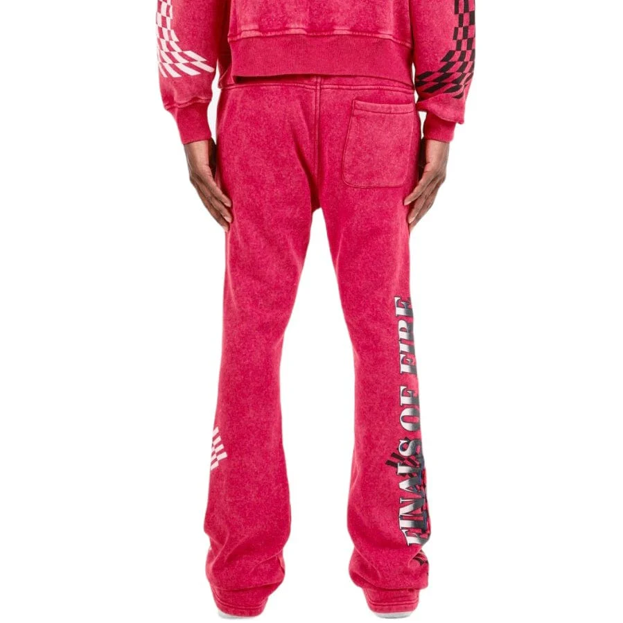 Copper Rivet Racing Stacked Pants (Red) 431583-RD - Image 5