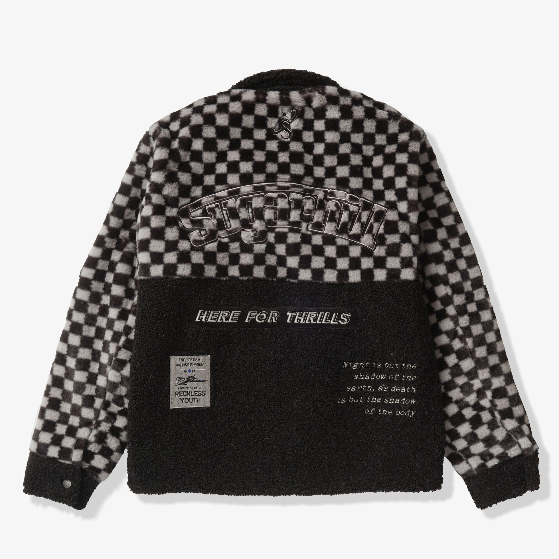 "Cottonwood" Sherpa Jacket (black/gray) - Image 2