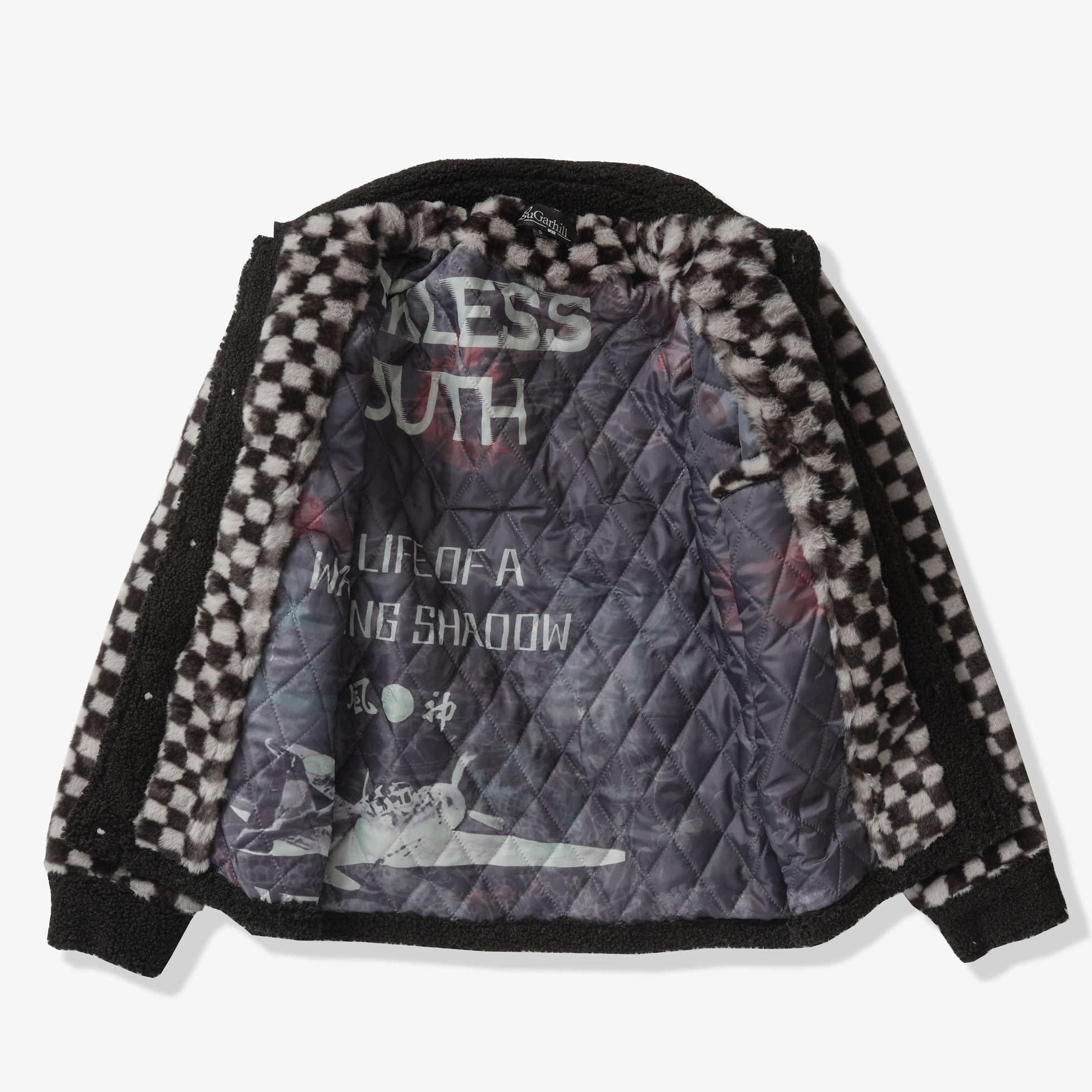 "Cottonwood" Sherpa Jacket (black/gray) - Image 3