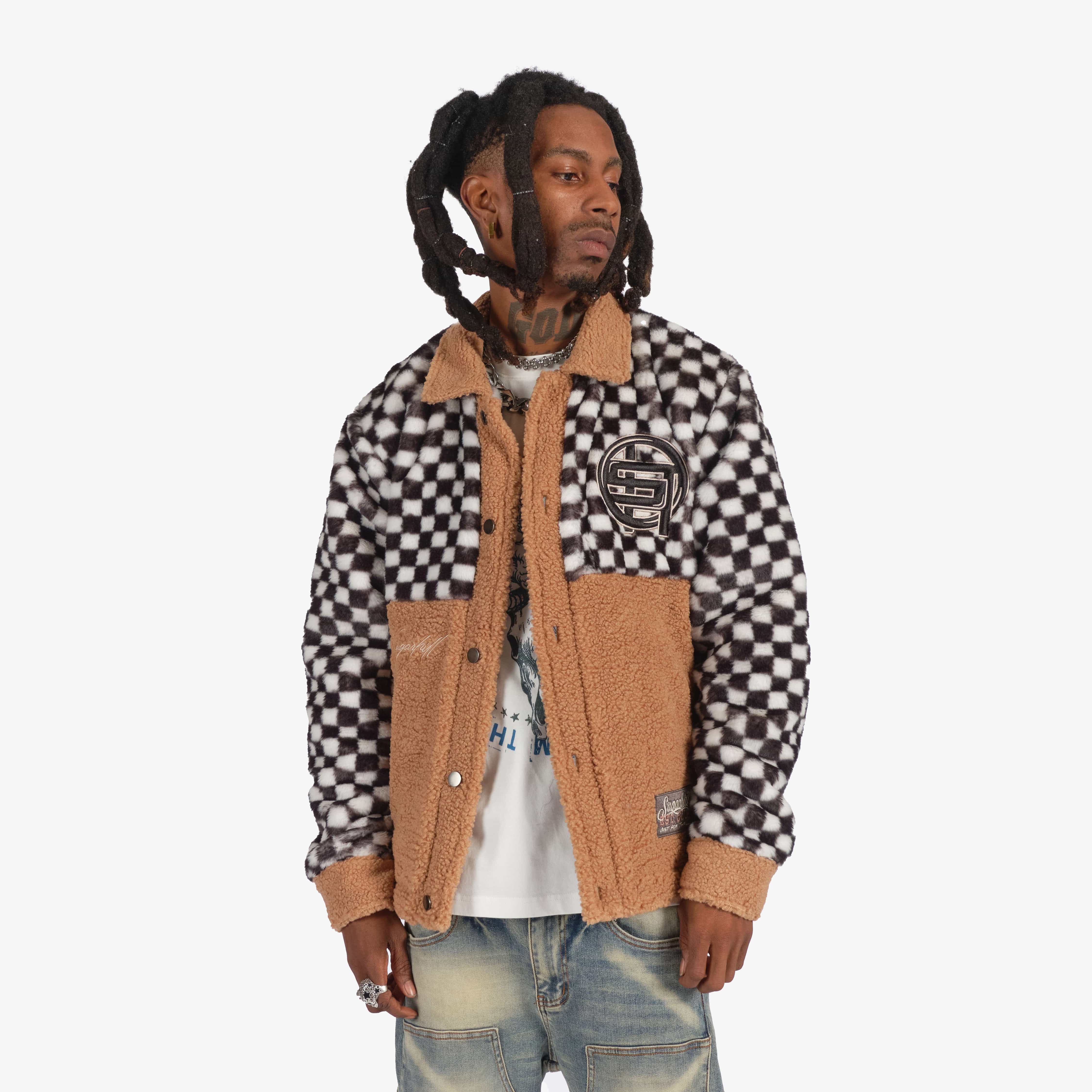 "Cottonwood" Sherpa Jacket (brown) - Image 6