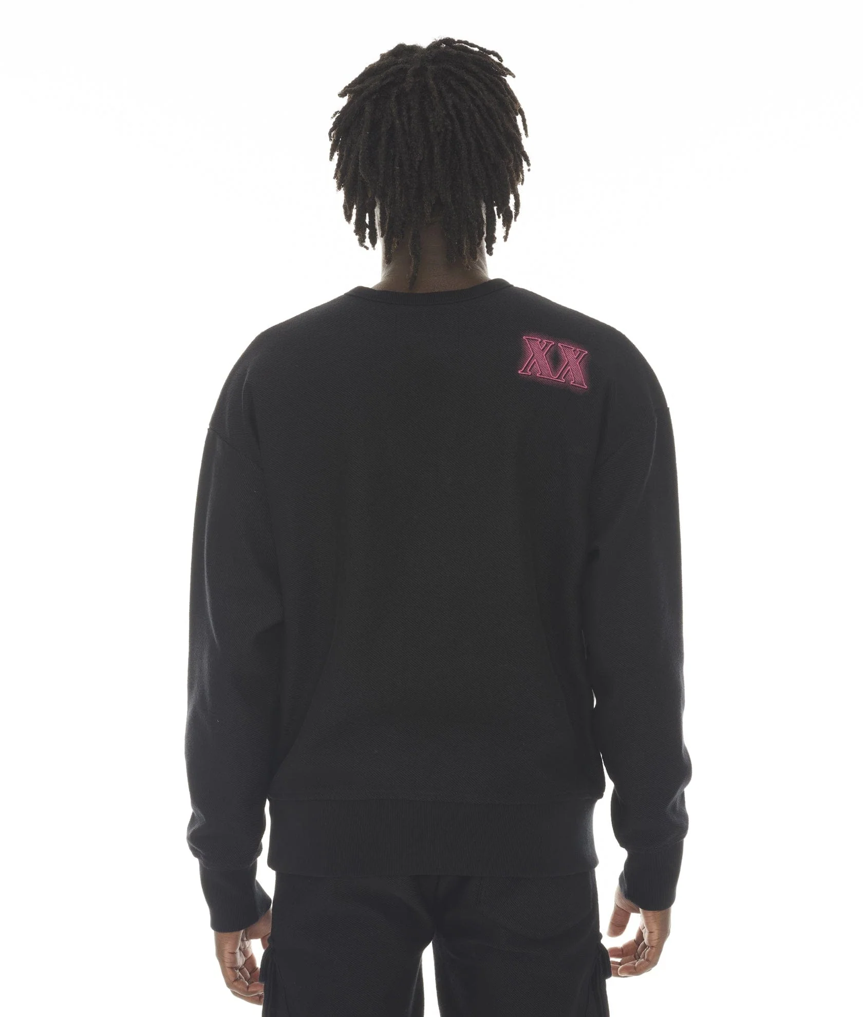 Crew Neck Fleece In Black - Image 2