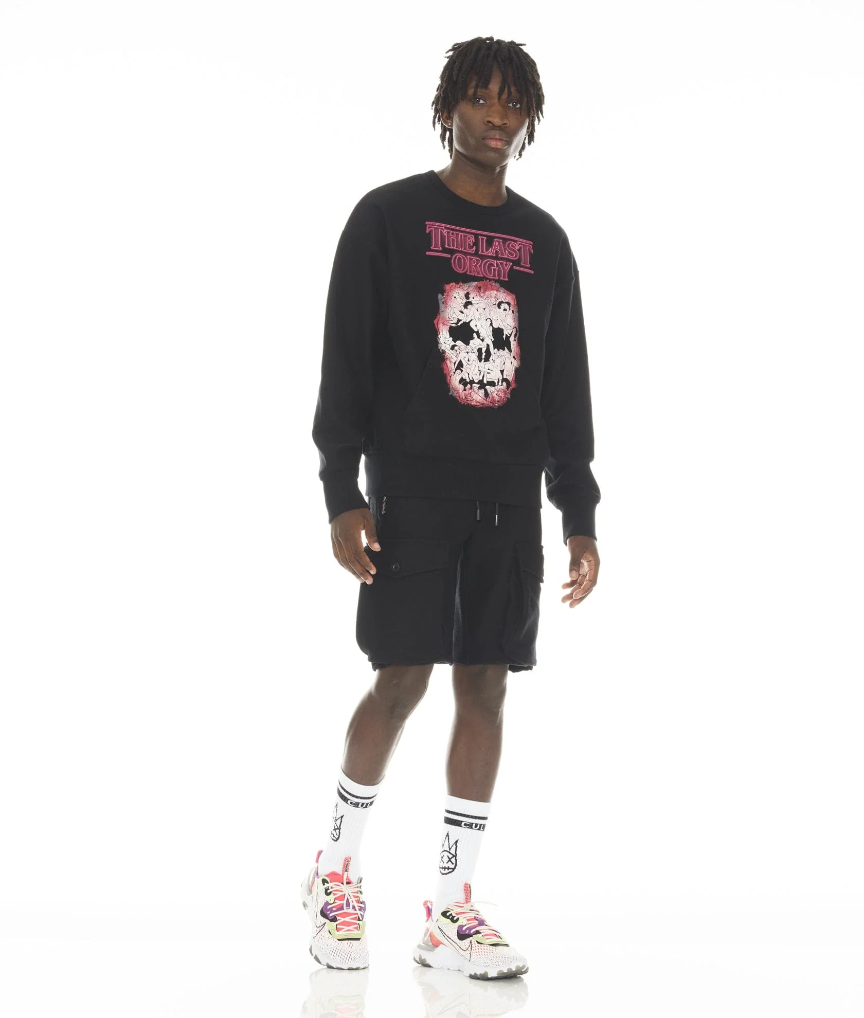 Crew Neck Fleece In Black - Image 3