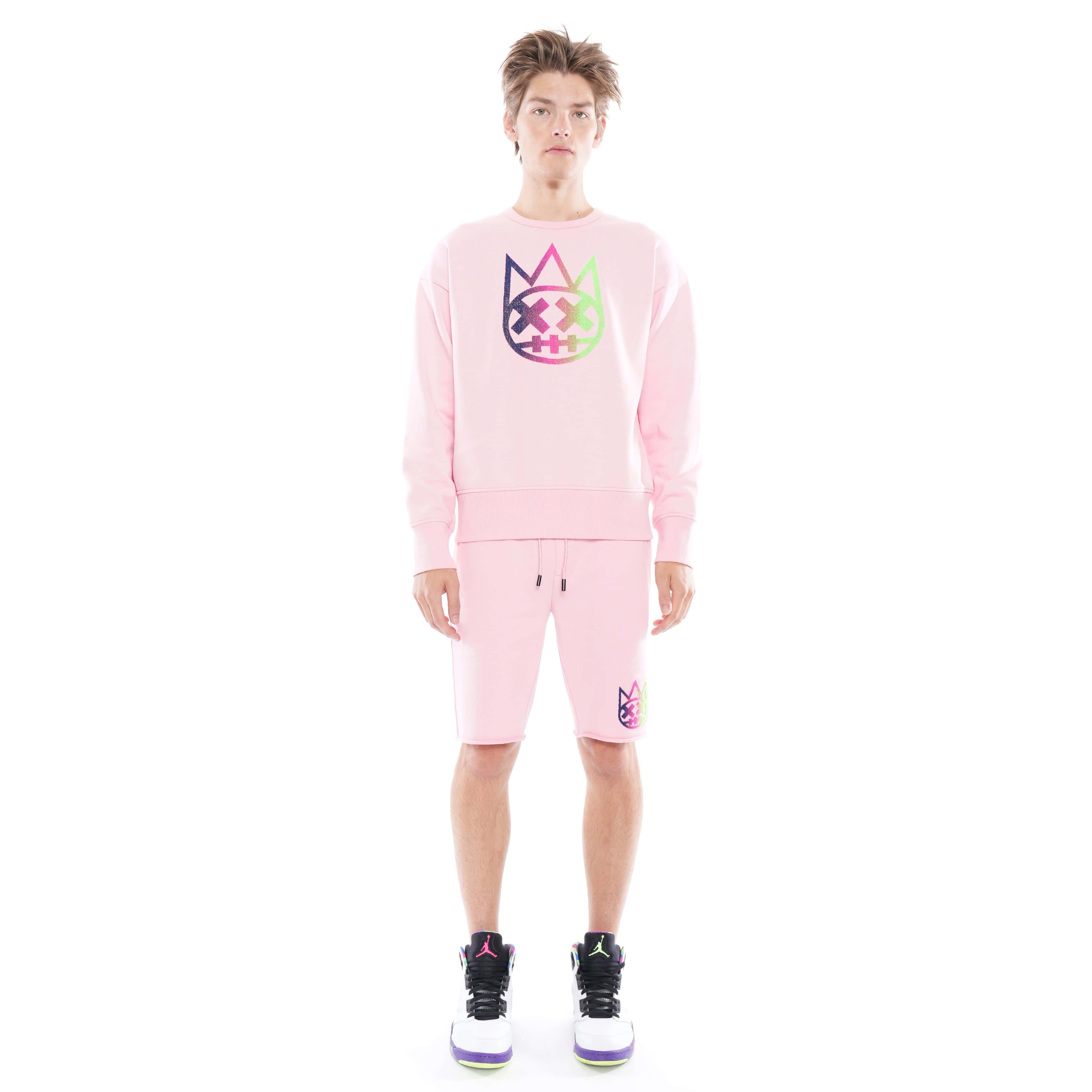 Crew Neck Fleece In Candy Pink - Image 3