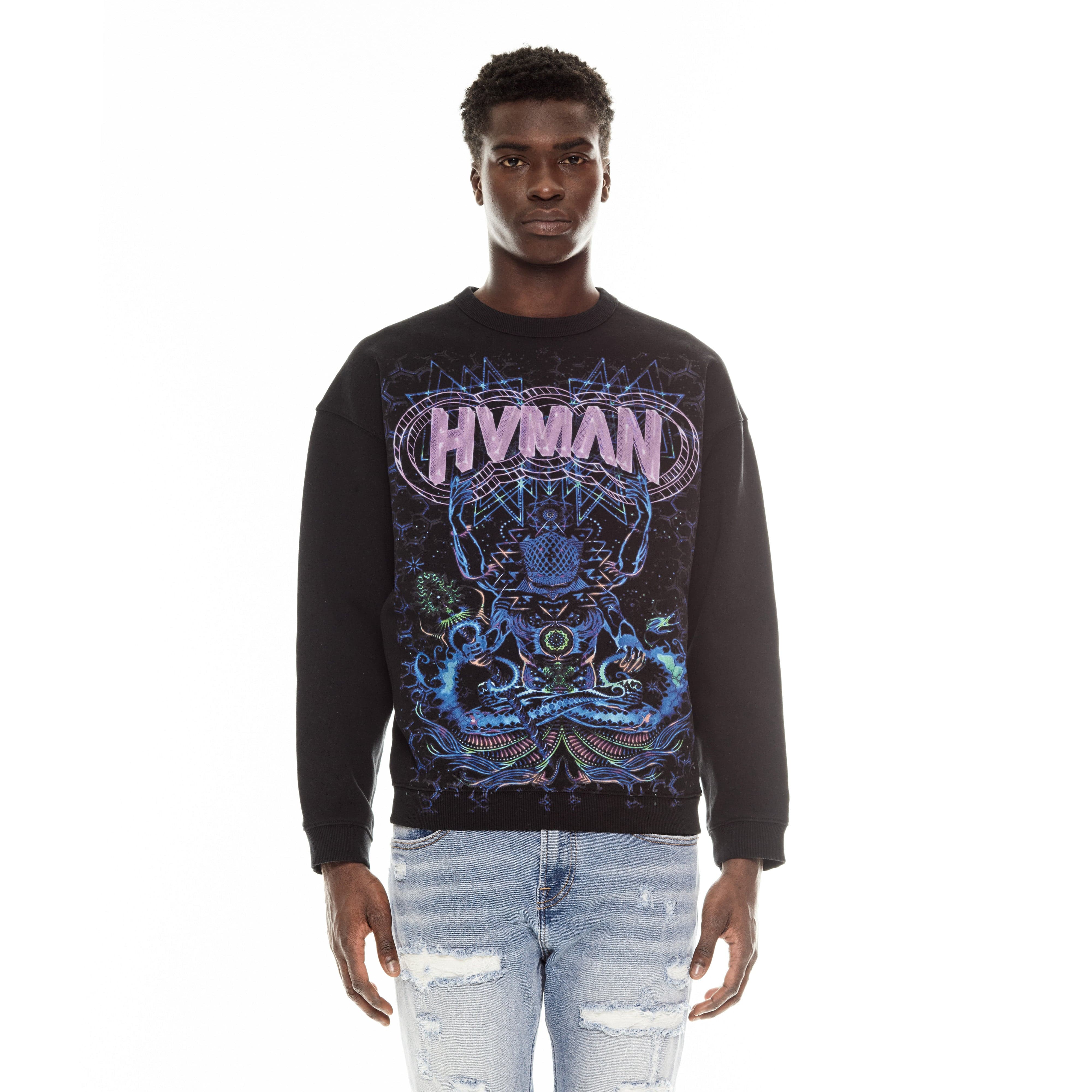 CREW NECK SWEATSHIRT IN BLACK - Image 2