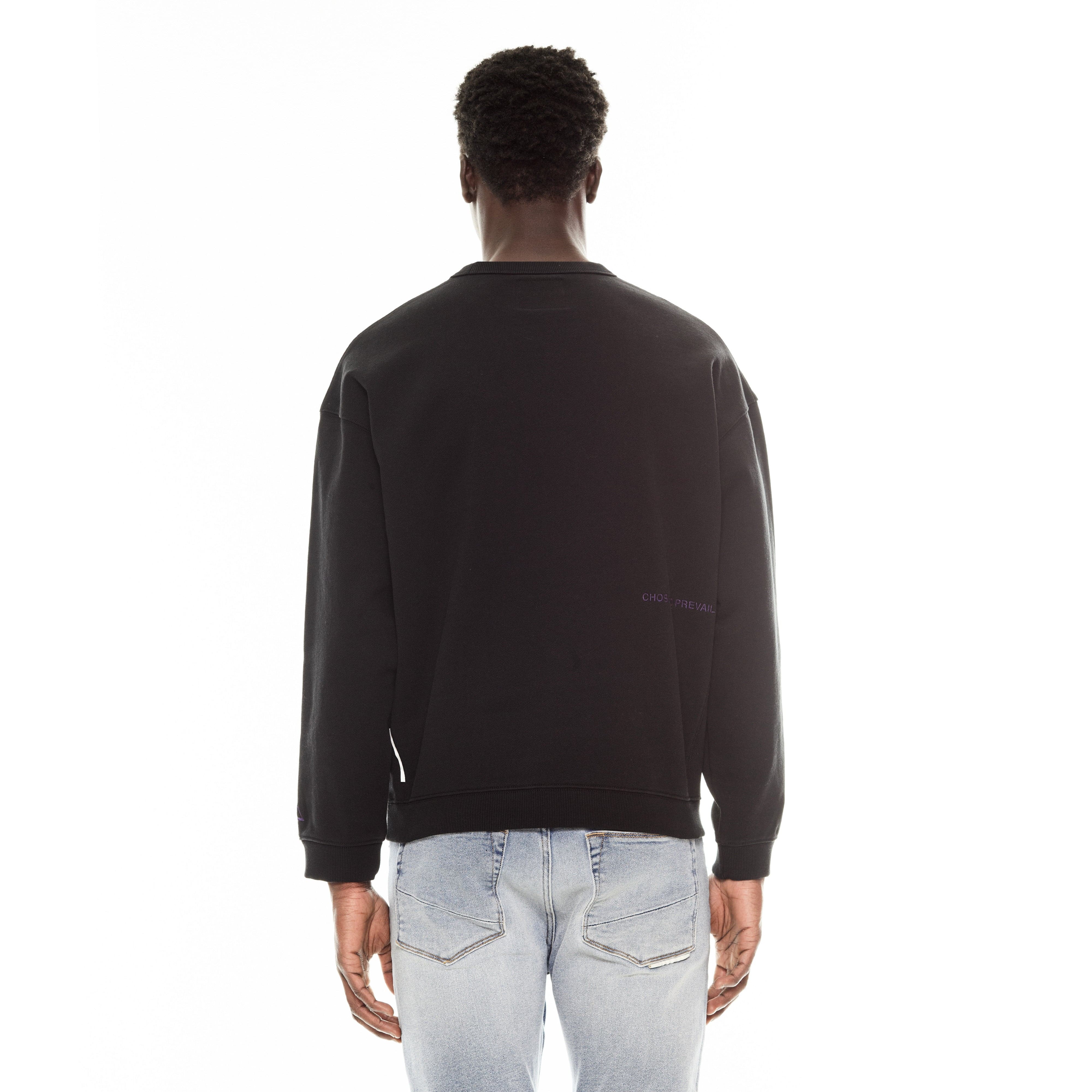 CREW NECK SWEATSHIRT IN BLACK - Image 5