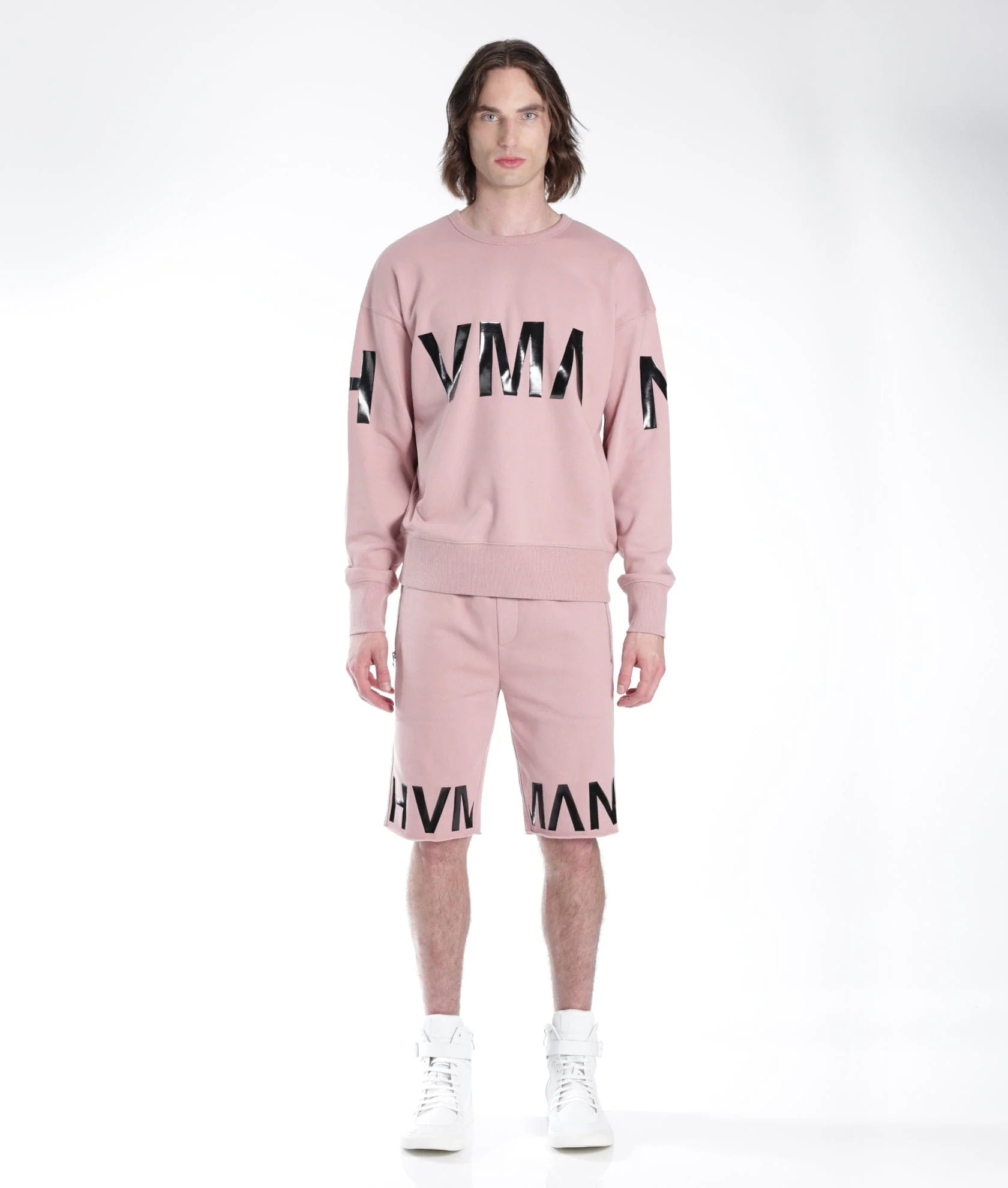CREW SWEATSHIRT IN DUSTY PINK - Image 2
