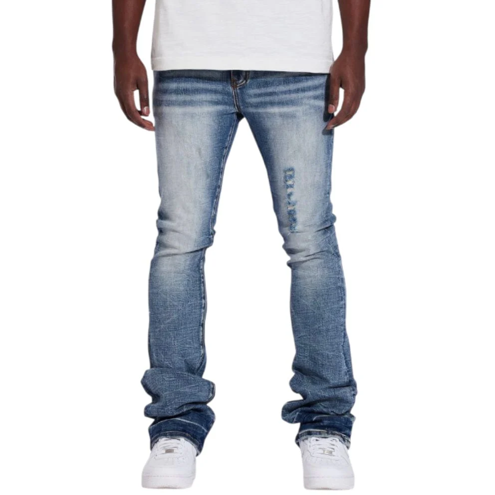 Crysp Arch Flare Denim Jean (Acid Wash) CRYSUM25-109