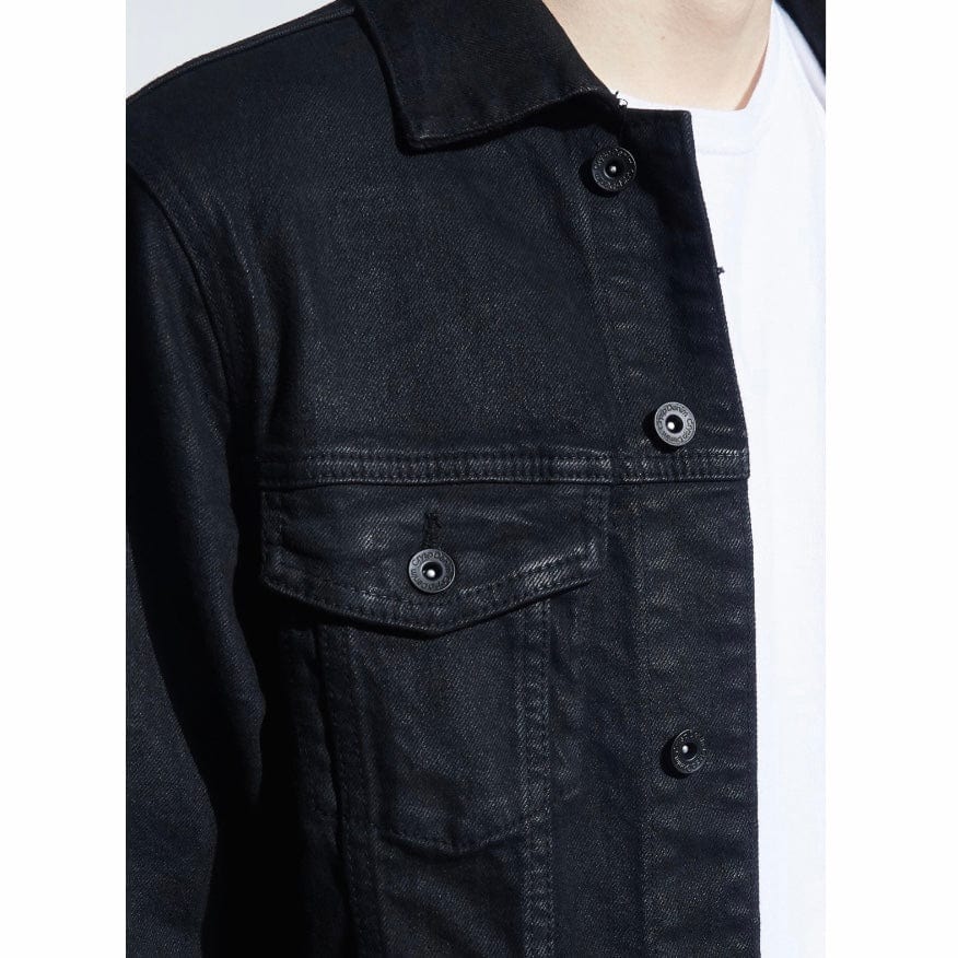 Crysp Bering Distressed Denim Jacket (Black) CRYH19-203 - Image 5