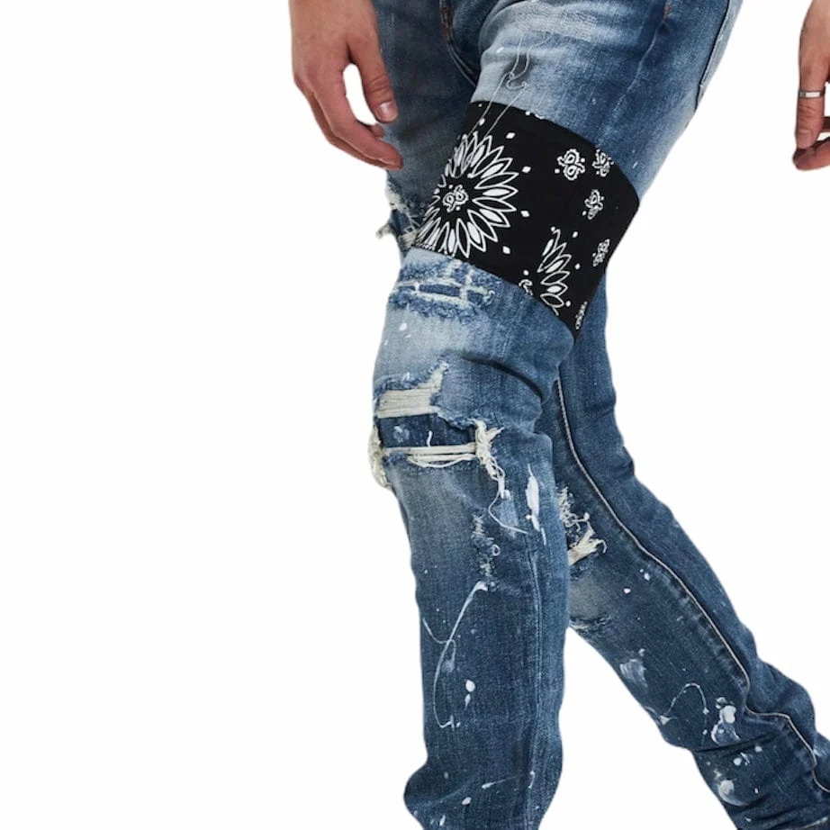 Crysp Castor Denim (Blue Patchwork) CRYSPF121-115 - Image 2