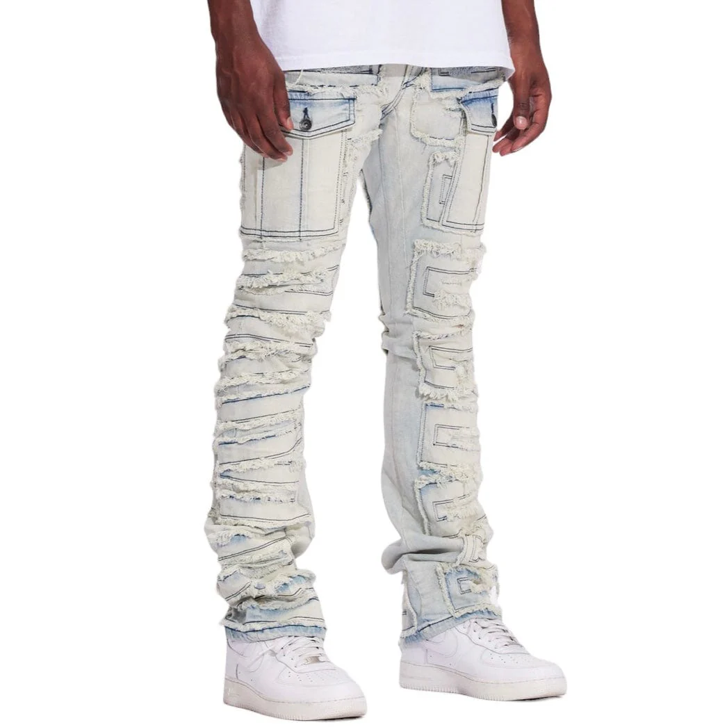 Crysp Fray Cargo Flare Denim (Vintage Acid) CRYF24-126 - Image 2