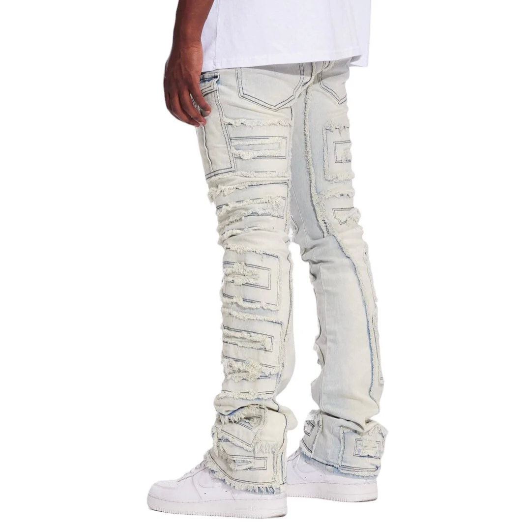 Crysp Fray Cargo Flare Denim (Vintage Acid) CRYF24-126 - Image 4