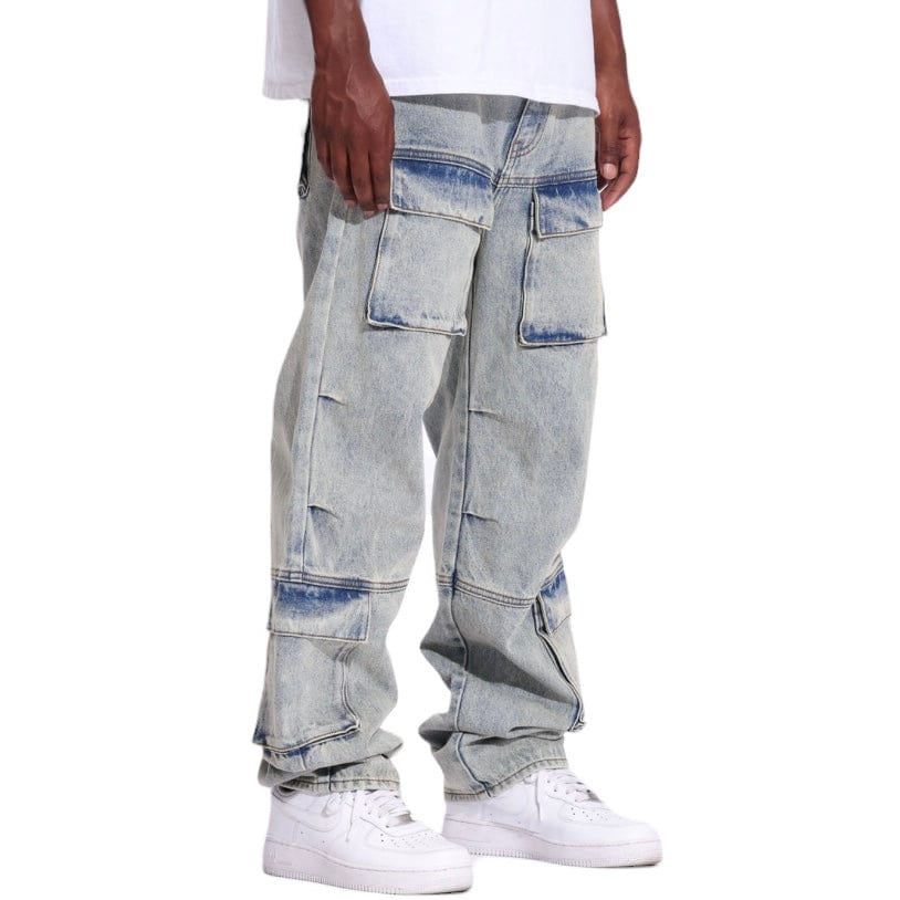 Crysp Freddie Cargo Denim (Light Bleach) CRYSP25-107 - Image 2