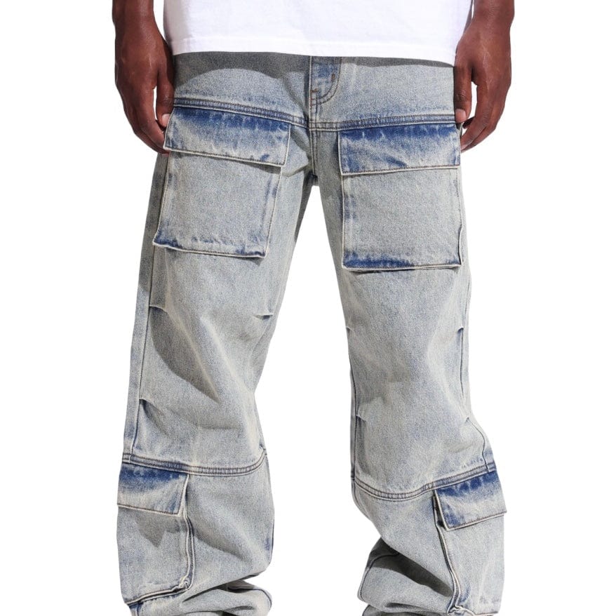 Crysp Freddie Cargo Denim (Light Bleach) CRYSP25-107 - Image 5