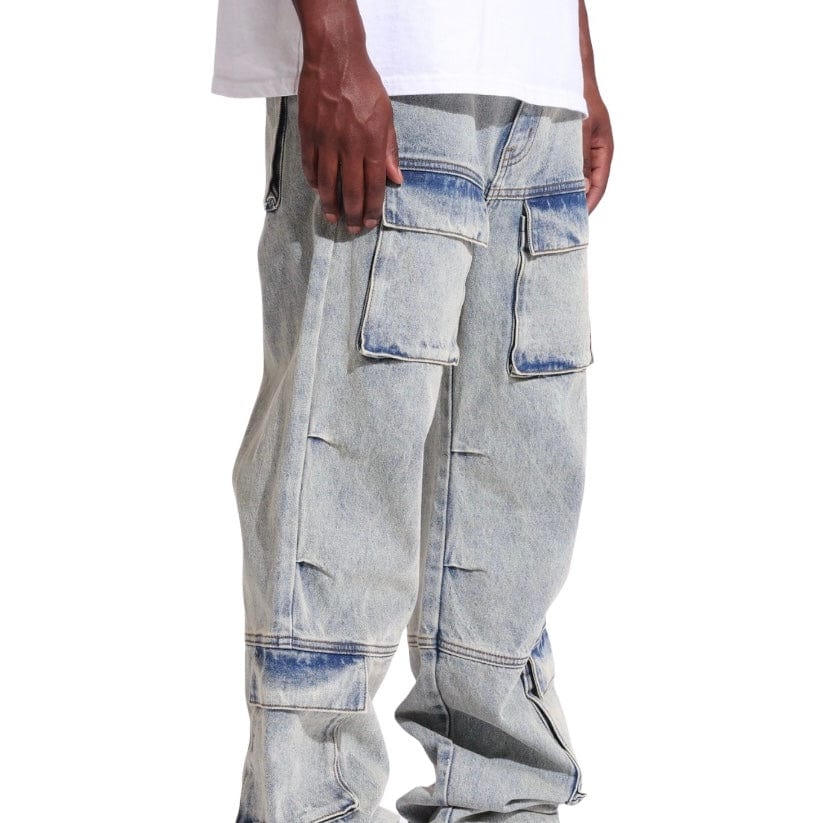 Crysp Freddie Cargo Denim (Light Bleach) CRYSP25-107 - Image 6
