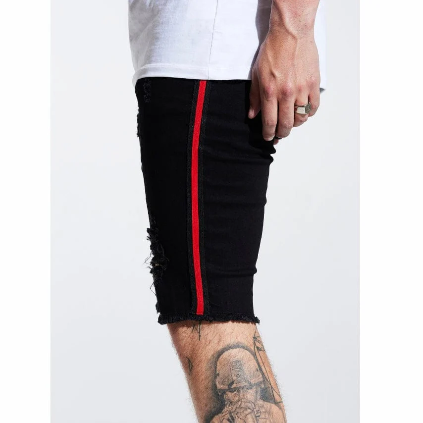 Crysp Line Stripe Shorts (Black) CRYSPSP221-131 - Image 5