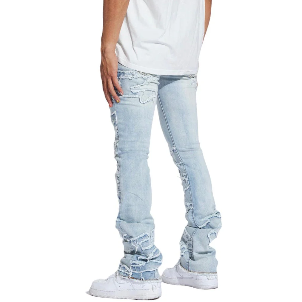 Crysp Raven Flare Denim (Light Blue Distress) CRYSPR241-0003 - Image 3