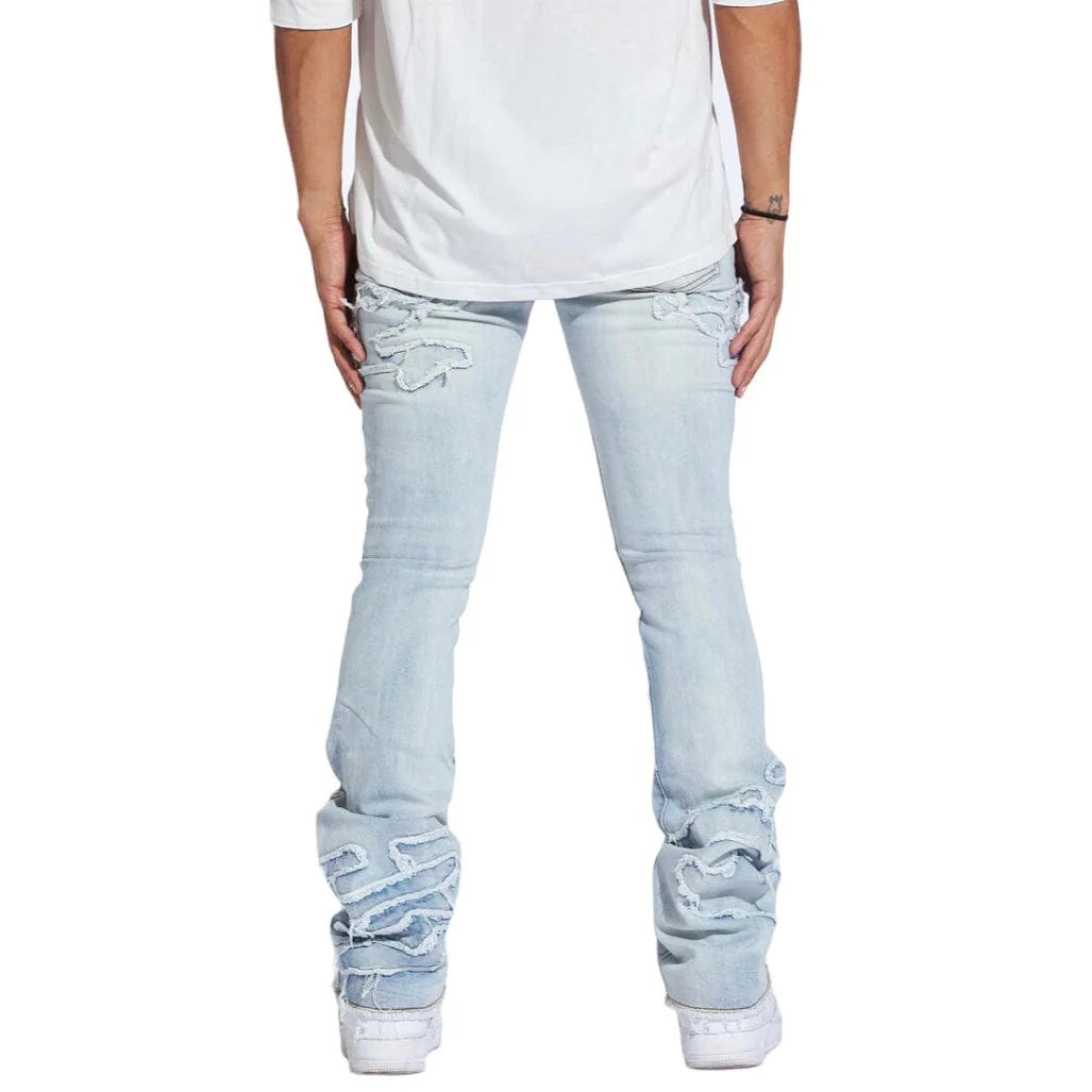 Crysp Raven Flare Denim (Light Blue Distress) CRYSPR241-0003 - Image 4